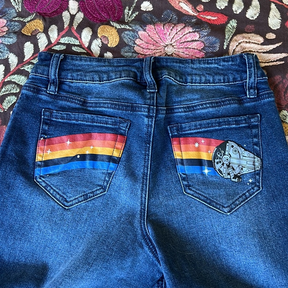 Her Universe StarWars embellished flare leg denim size 3 juniors